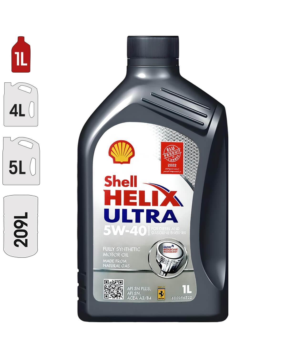 Moteur SHELL Helix Ultra 5W40 Bidon 1L