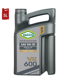 Moteur YACCO VX 600 5W30 Bidon 5L