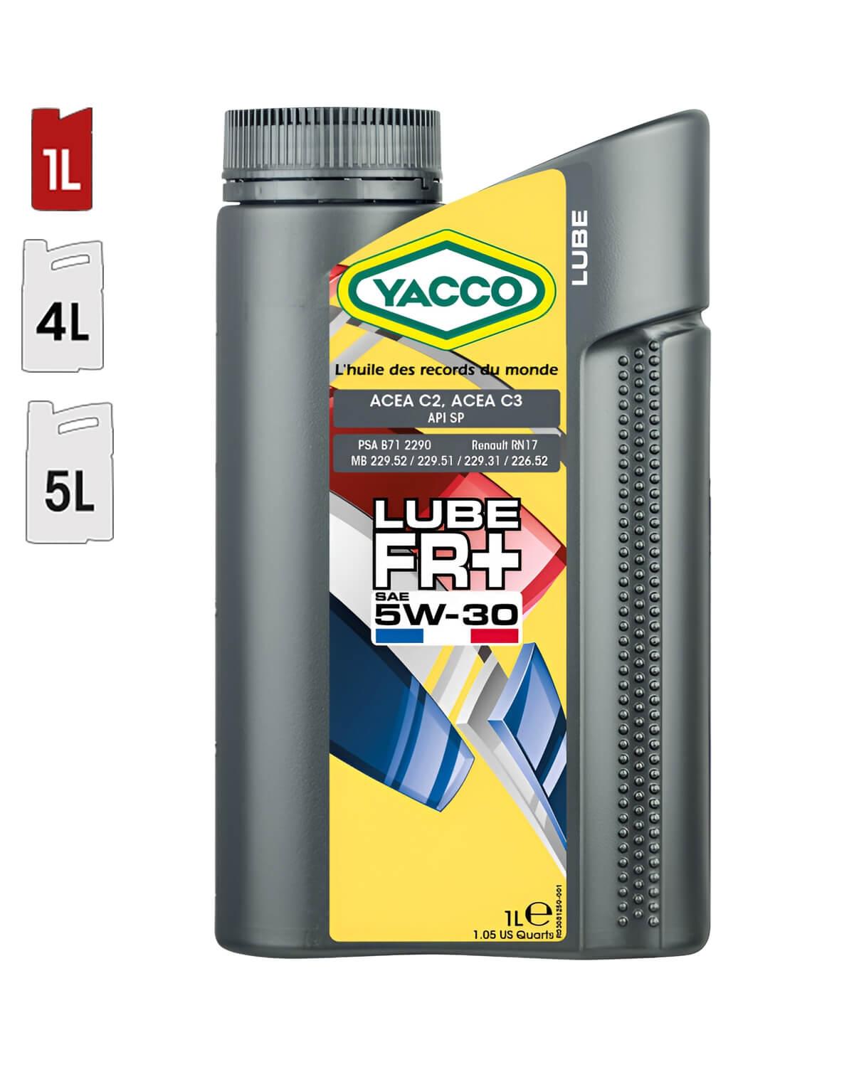 Moteur YACCO LUBE FR+ 5W30 Bidon 1L