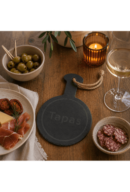 Planche Tapas Ronde Ardoise
