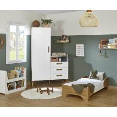 Collection chambre enfant Lit + armoire en MDF Stratifié Palfi