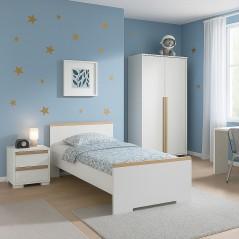 chambre enfant Lit Table de chevet Armoire En panneau de particule LONDON