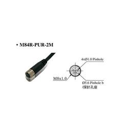 RIKO M84R-PUR-2M-BLK Connector Cable M8-4 Pins