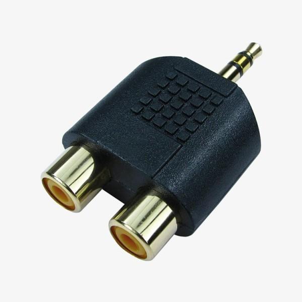Jack Adaptateur Stereo 3.5mm 2RCA Femelle
