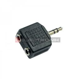Stereo Adaptateur 1xJack 3.5mm Male 2xJack 3.5mm Femelle