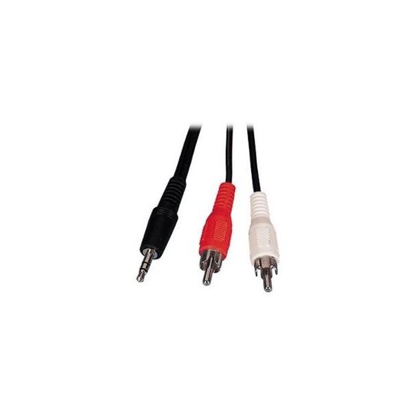Jack Cable Stereo 3.5mm 2RCA 1.5m Male