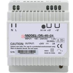 Alimentation 24V 2A, Montage Rail DIN, DR-45-24