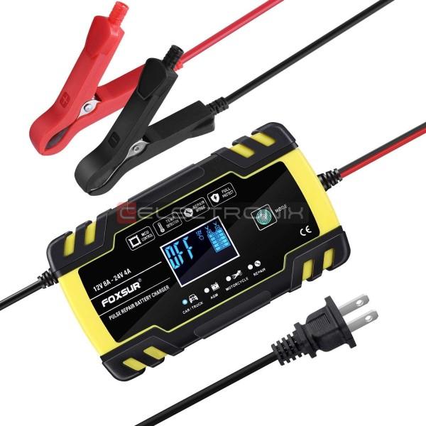 Plomb-Acide Chargeur 12V,24V 8A,4A Gel AGM De Voiture, Moto, Camion