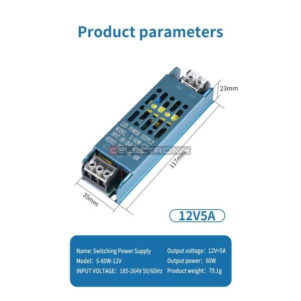 Alimentation 24V 2,5A 60W, S-60-24