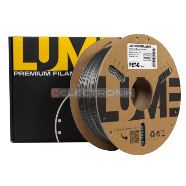 Filament Premium PETG 1.75mm ARGENT 1kg
