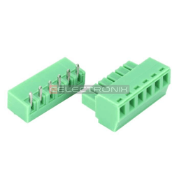 Bornier Enfichable 6 Contacts Pas De 3.5 Mm Coude 90° M-F