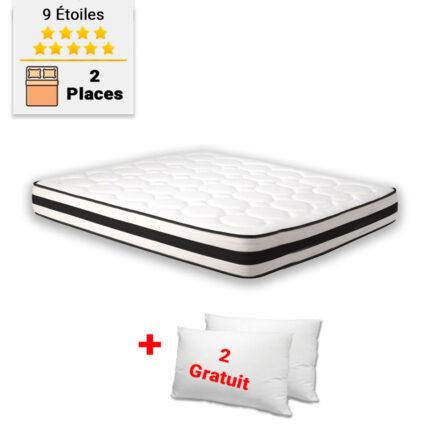 Matelas à Ressorts 2 Places 9 Étoiles Orthopédique Haute Qualité 27 cm