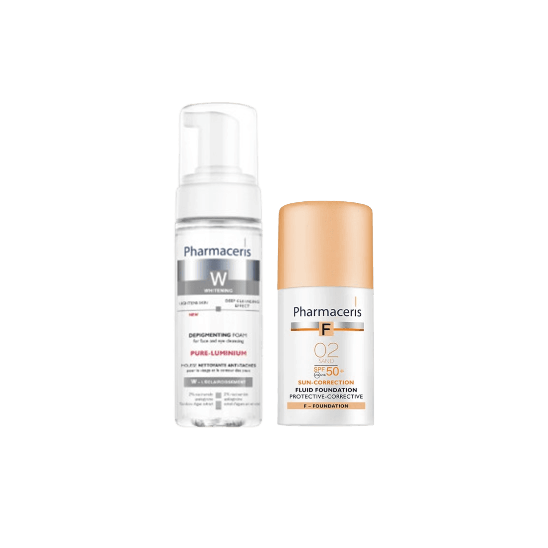 Pharmaceris ANTI-TACHES & TEINT — MOUSSE DÉPIGMENTANTE PURE-LUMINIUM + FOND DE