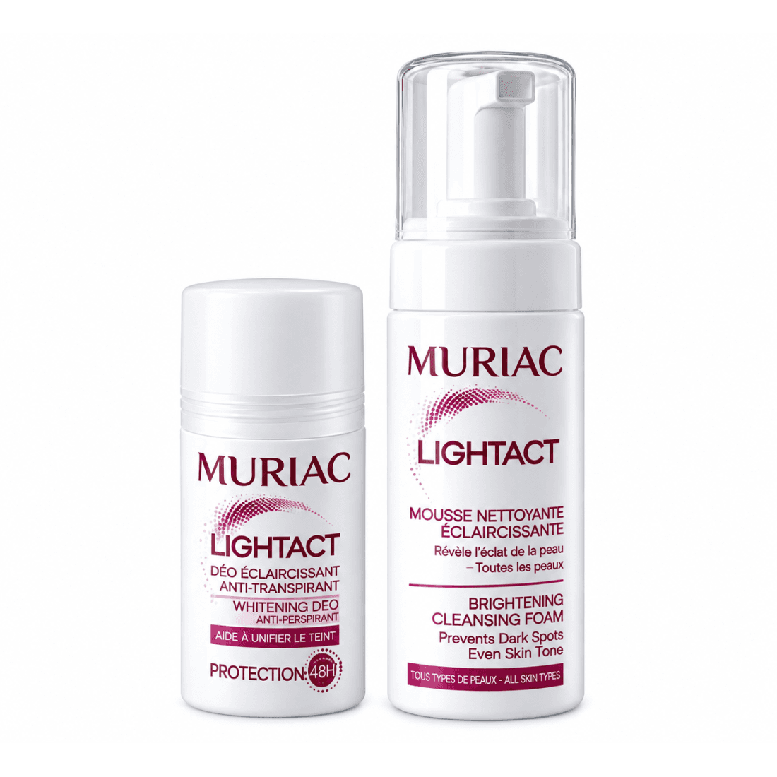 MURIAC LIGHTACT MOUSSE NETTOYANTE ÉCLAIRCISSANTE + DÉODORANT ÉCLAIRCISSANT