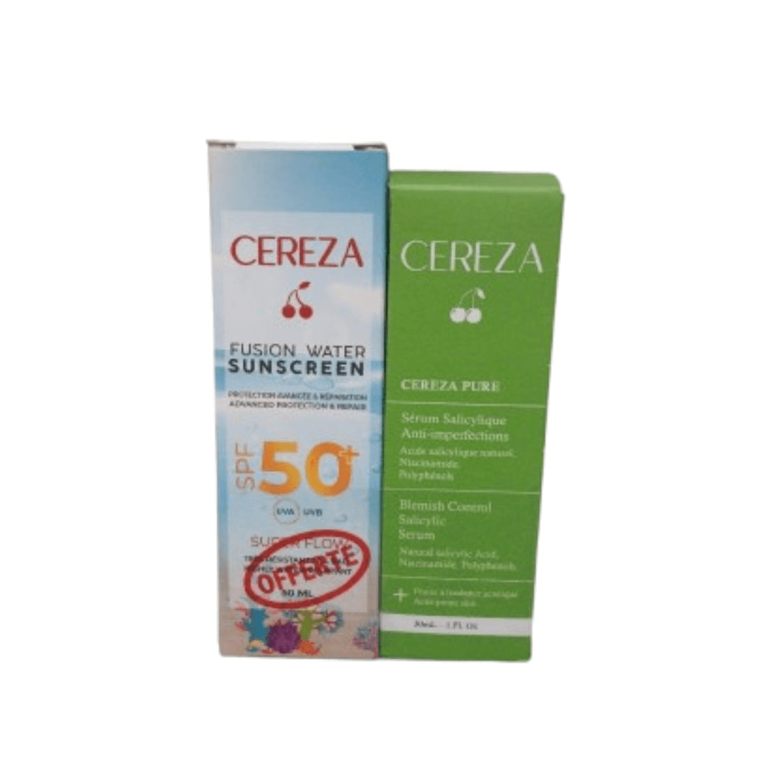 CEREZA PURE PACK SÉRUM SALICYLIQUE + ÉCRAN SOLAIRE FUSION WATER SPF50
