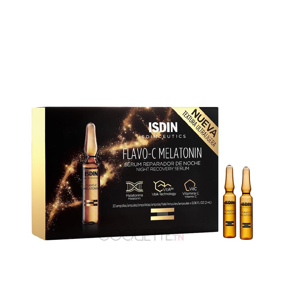 ISDIN FLAVO-C MELATONIN SERUM REPARATEUR NUIT 10 UNIDOSES DE