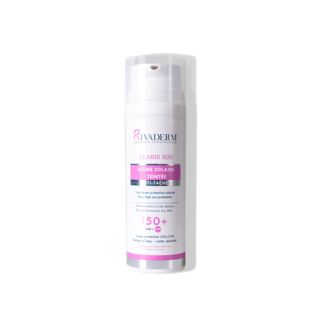 RIVADERM CLARIS SUN TEINTE SPF50+