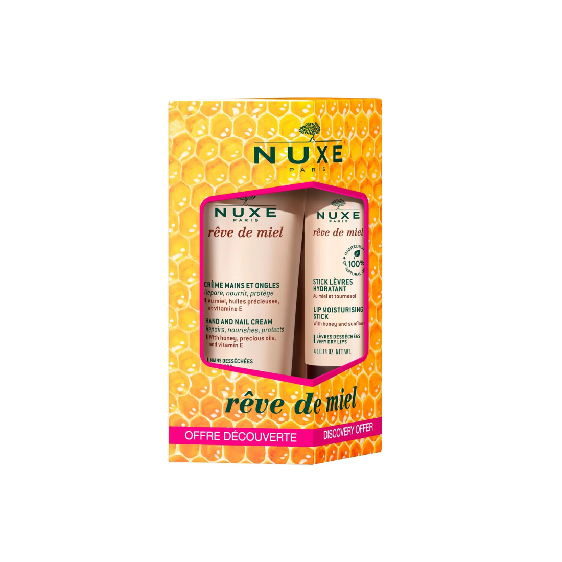 Nuxe REVE DE MIEL DUO STICK LEVRES CREME MAINS
