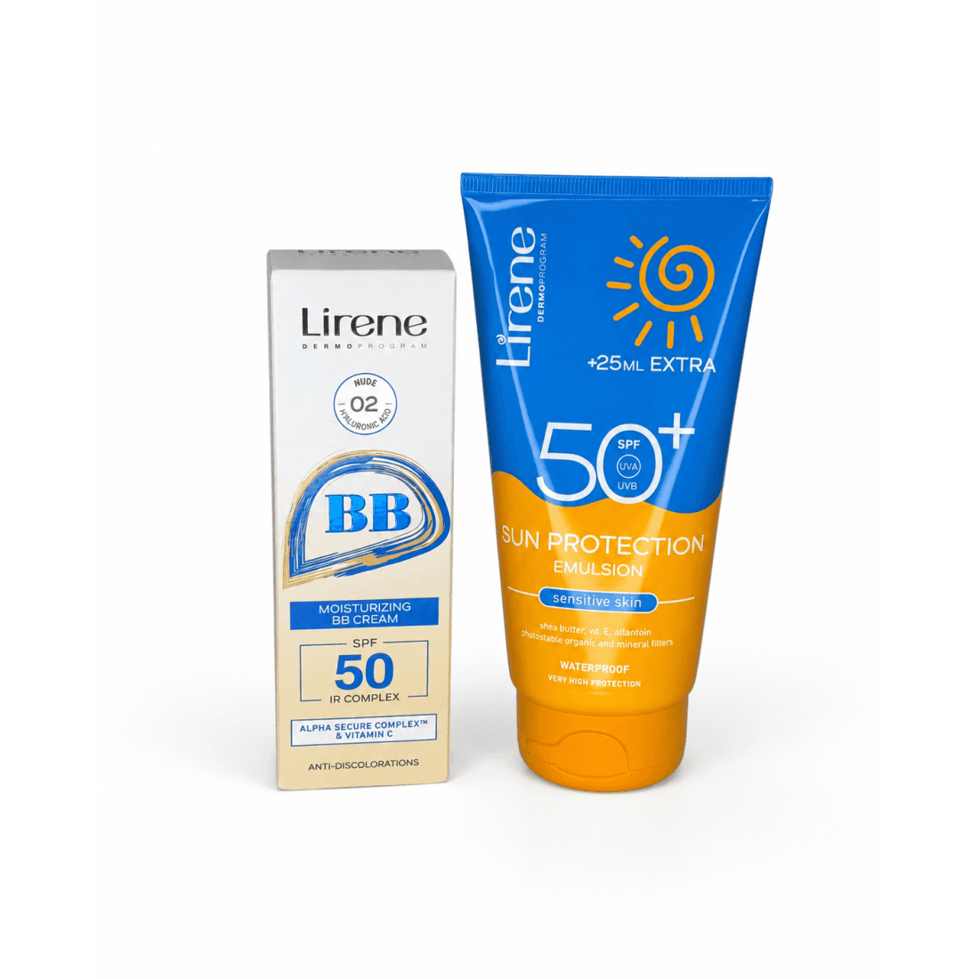 LIRENE PACK BB SPF50 + SUN PROTECTION EMULSION SPF50+ 175ML