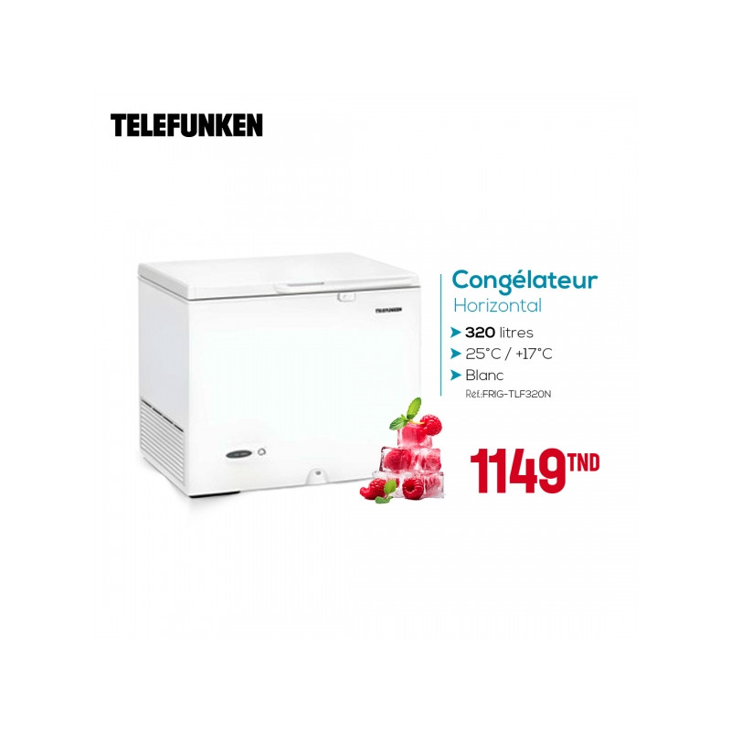 Telefunken HORIZONTAL FRIG-TLF320N 320 LITRES