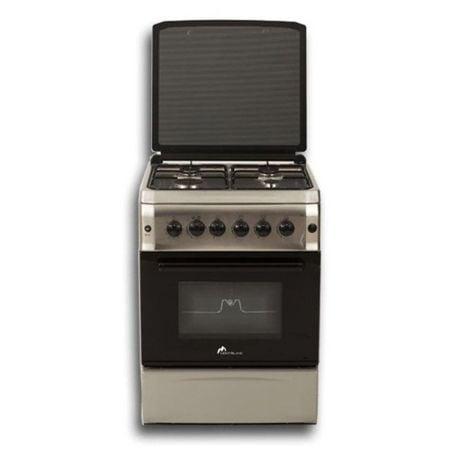 Mont Blanc Cuisinière à Gaz 4 Feux REX 6060 Surfaces anti-corrosion Inox