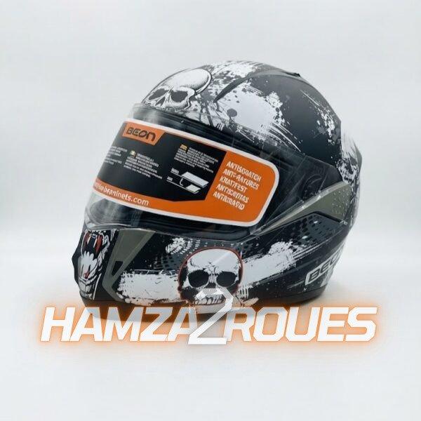 Moto Casque Modulable BEON B700 Grim Skull