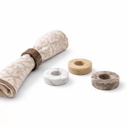 Anneaux de Serviette en Marbre Élégance Minérale