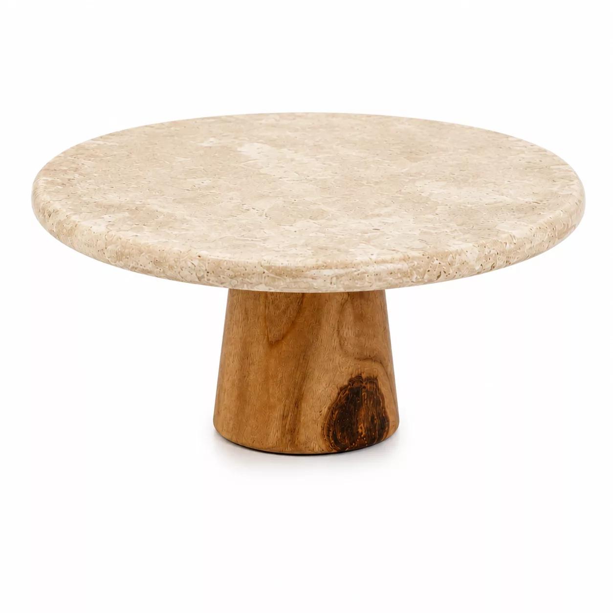 Présentoir à Gâteau en marbre & bois Design Élégant &