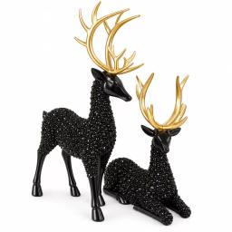 Cerfs Décoratifs & Doré Design Chic Luxueux