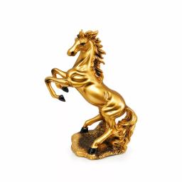 Cheval Majestic Sculpture Décorative Dorée au Design Élégant