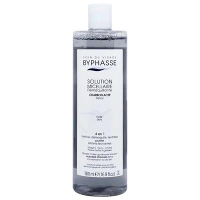 Byphasse Solution Micellaire Demaquillante 4 En 1 Au Charbon Actif