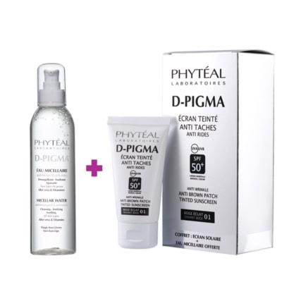 PHYTEAL Dpigma Ecran Teinté Beige Eclat SPF50 + Eau Micellaire à L’aloe Vera