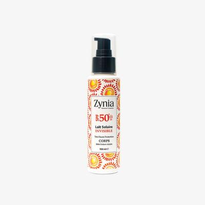 Zynia Lait Solaire Invisible Corps SPF50+