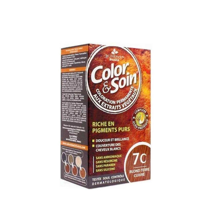 Chênes Color & Soin Coloration Cheveux Blond Terre Cuivré 7c