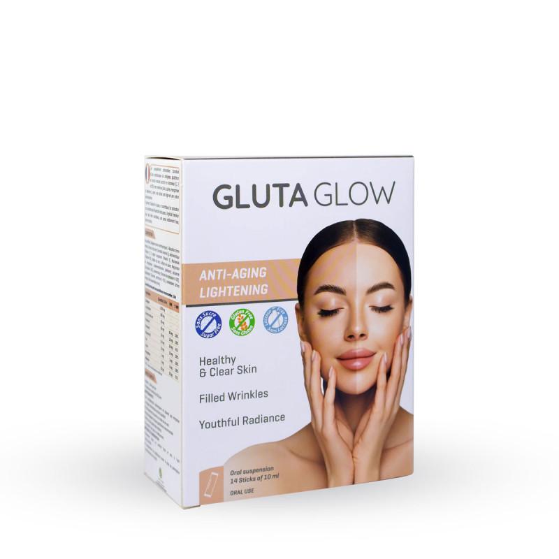 Gluta Glow Complément Alimentaire Anti-Âge Éclaircissant 14 Sticks
