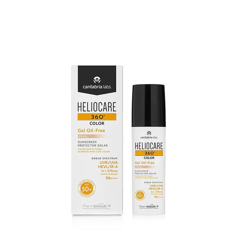 Heliocare 360° Gel Oil Free Ecran Solaire Teinté SPF50+ Pearl