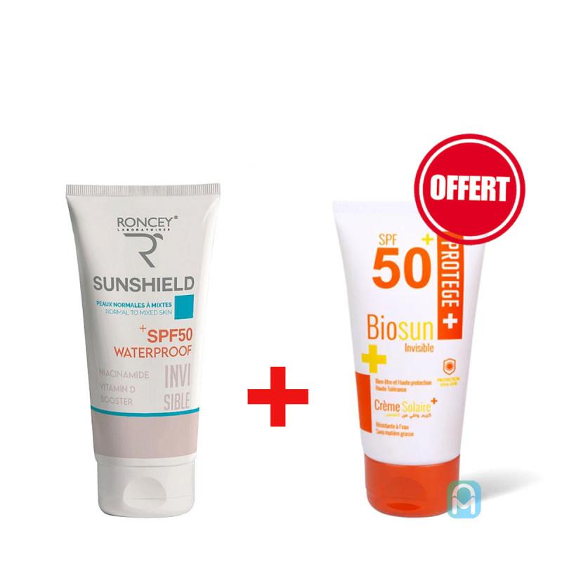 Roncey Sunshield Solaire SPF50+ Invisible Peaux Normales À Mixtes + Biosun