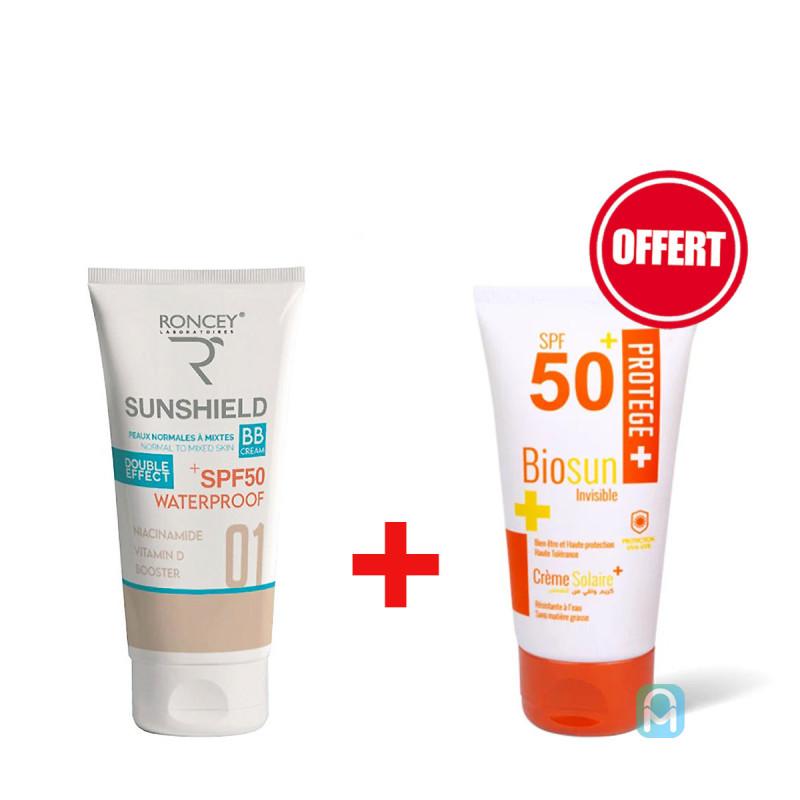 Roncey Sunshield Solaire SPF50+ Teinté 01 Peaux Normales À Mixtes + Biosun