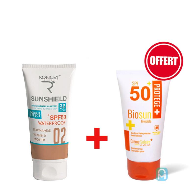Roncey Sunshield Solaire SPF50+ Teinté 02 Peaux Normales À Mixtes + Biosun