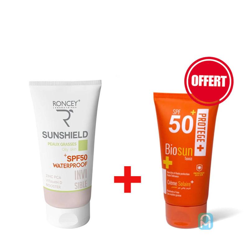 Roncey Sunshield Solaire SPF50+ Invisible Peaux Grasses + Biosun Solaire