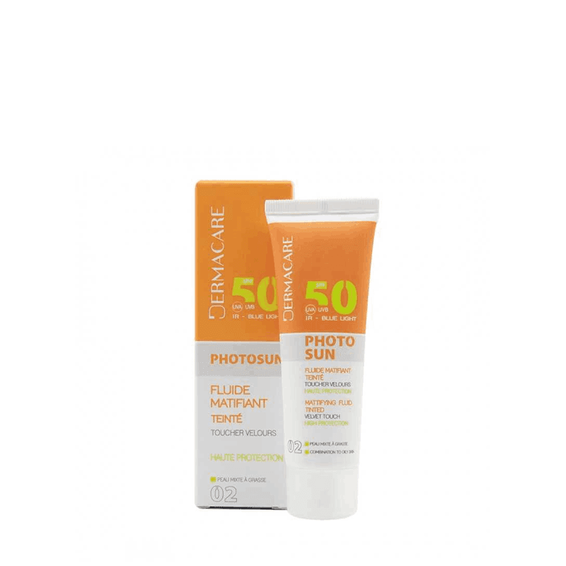 Dermacare Photosun Ecran Solaire Fluide Matifiant Spf50+ Réf 02