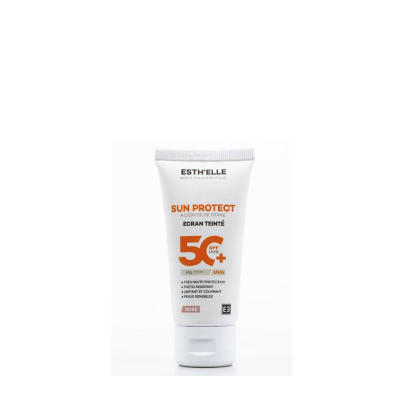 Esth'Elle Sun Protect Ecran Solaire Teinté Spf50+ Rosé 50gr