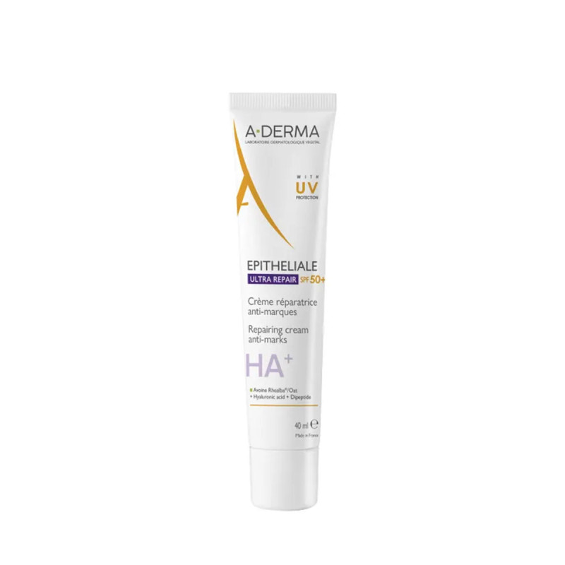 A-Derma Epitheliale HA+ Crème Réparatrice Anti Marques Spf50+