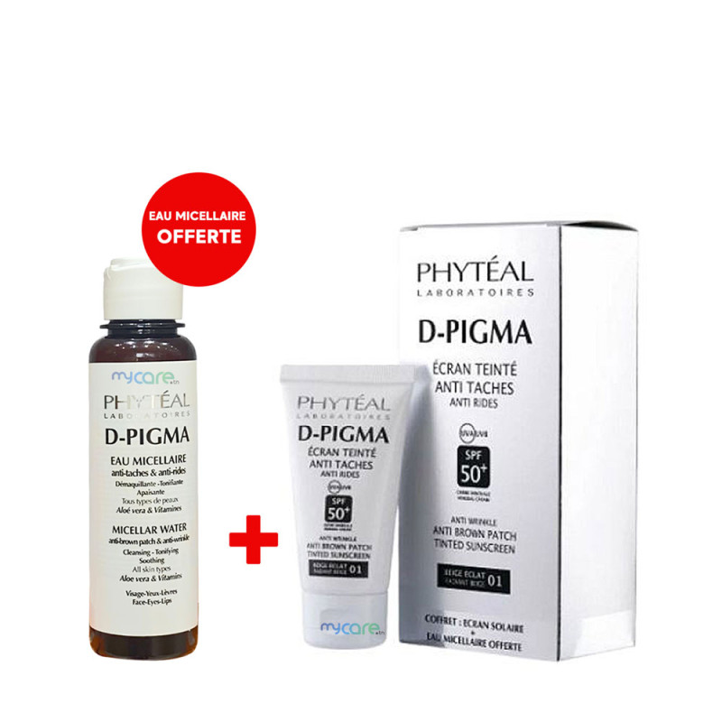 Phytéal D-Pigma Écran Teinté Beige Éclat SPF 50+ + Eau Micellaire 150ml