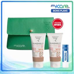 Roncey Sunshield Lot De 2 Crèmes Solaire Teinté 02 Spf50+ Peaux Sèches + Trousse