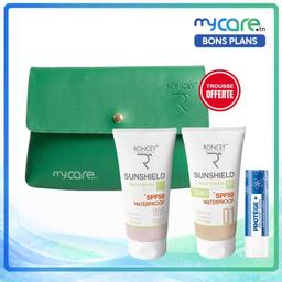 Roncey Sunshield Lot De 2 Crèmes Solaire Invisible Spf50+ Peaux Grasses + Trousse