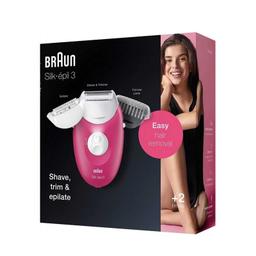 Braun Ruby Silk-Épil 3 SE3-410 Epilateur Framboise