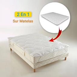 Sur-Matelas 2 en 1 Confortable Pas Cher