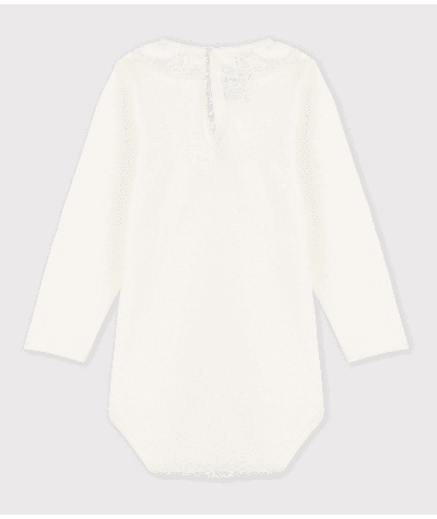 Body MANCHES LONGUES BÉBÉ À COLLERETTE EN COTON