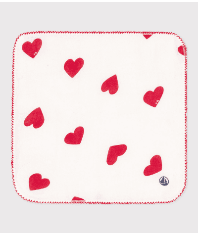 MOUCHOIR CŒUR BÉBÉ EN GAZE DE COTON